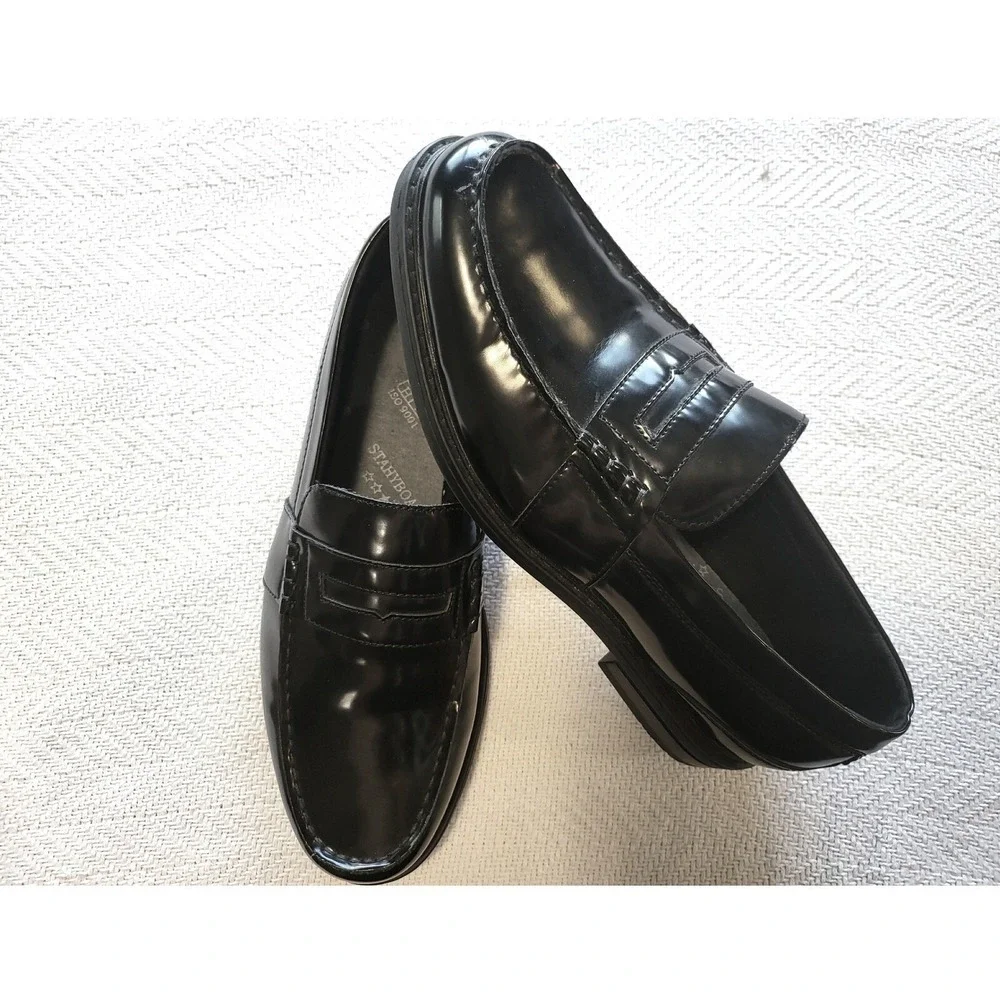 Nunn Bush Loafers Dress Shoes Slip On Comfort Classic Black Mens Size